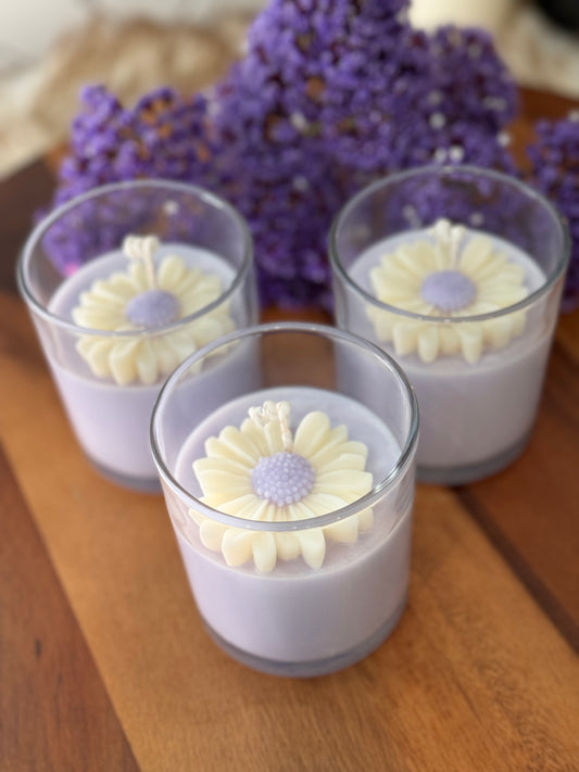 Lavender Daisy Candle