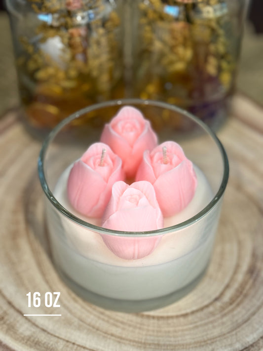 Blooming Tulip Candle